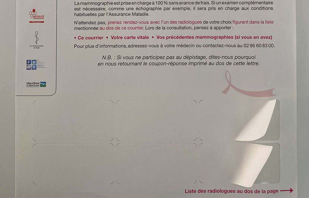Documents avec étiquette intégrée (sesam)